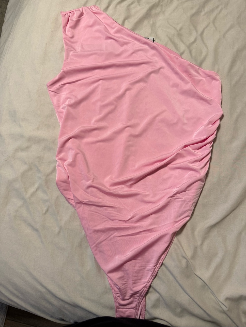 Fashion Nova Pink One-Shoulder Kids One-Piece